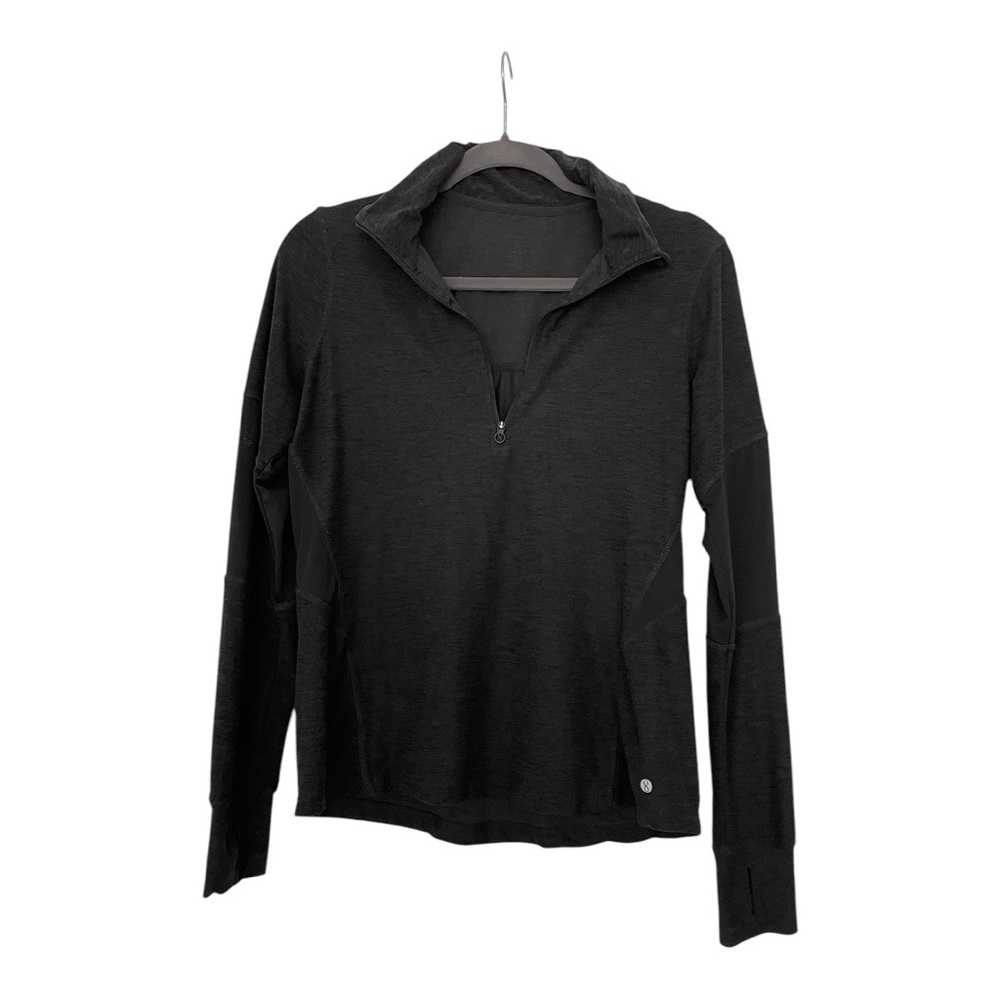 Layer 8 Women’s Black Quarter-Zip Pullover Top Medium